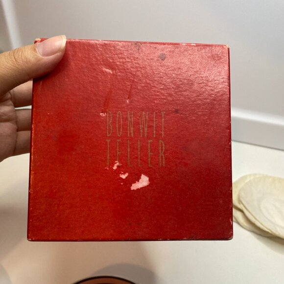 Bonwit Teller Set 5 primitive folk art birds coasters Pink original box Italy - Picture 12 of 14